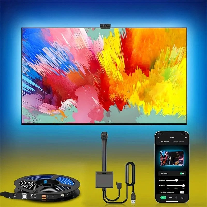 Transform your viewing experience with our Immersive RGBIC Smart Strip Lights