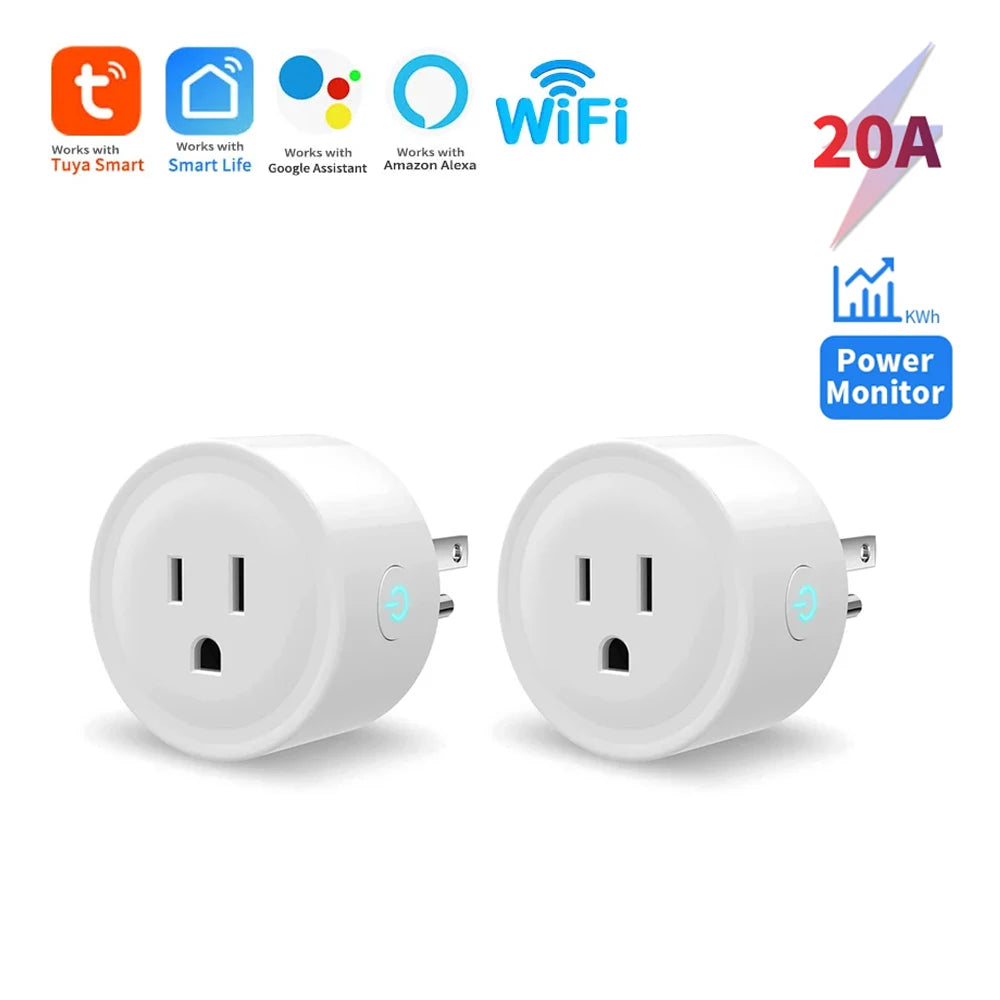 20A US Smart Power Monitor plug with Timer & Voice Control