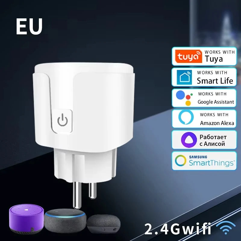 Smart WiFi Plug EU 16A/20A – Tuya Power Monitor Socket