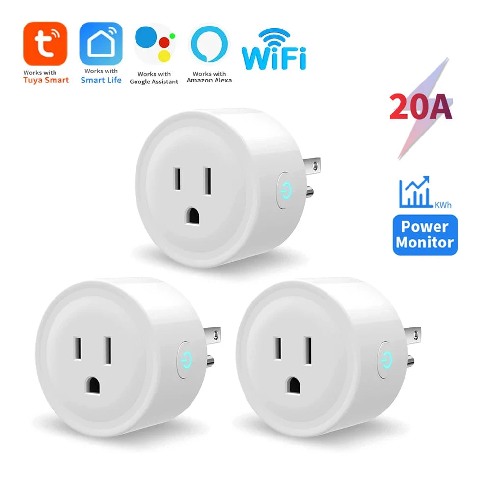 20A US Smart Power Monitor plug with Timer & Voice Control