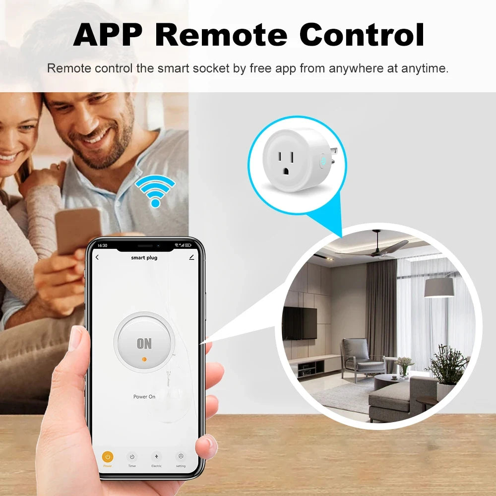 20A US Smart Power Monitor plug with Timer & Voice Control