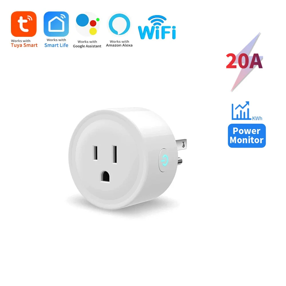 20A US Smart Power Monitor plug with Timer & Voice Control